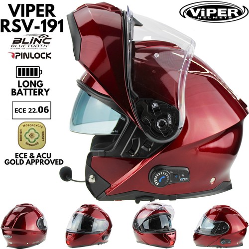 Casco moto modulare viper - casco,