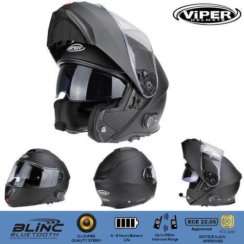 Casco moto ribaltabile viper - moto,